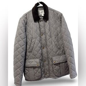 Jos. A. Bank 1905 Collection Gray Zip  Herringbone Quilted Barn Coat Men M